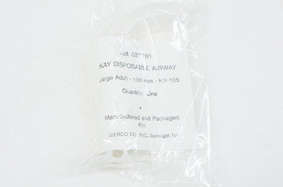 Gierco 021191 Kay Disposable Airway Large Adult - 100mm - Box of 12